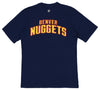 FISLL NBA Men's Denver Nuggets Team Color, Name and Logo Premium T-Shirt