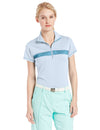 Adidas Golf Women's Puremotion Textured Print Zip Polo Shirt - Three Colors