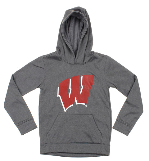 Outerstuff NCAA Youth Wisconsin Badgers Pullover Grey Hoodie