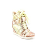 Boutique 9 Nevan 1 Women's Fashion Lace Up Wedge Sneakers Shoes - Gold