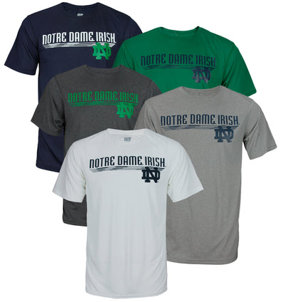 NCAA College Men's Notre Dame Dri Tek Performance Editorial Tee T-Shirt