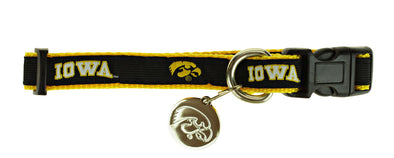 Sporty K9 NCAA Iowa Hawkeyes Ribbon Dog Collar
