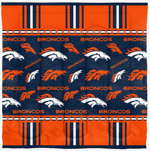 Northwest NFL Denver Broncos Rotary Bed In Bag Set, FULL