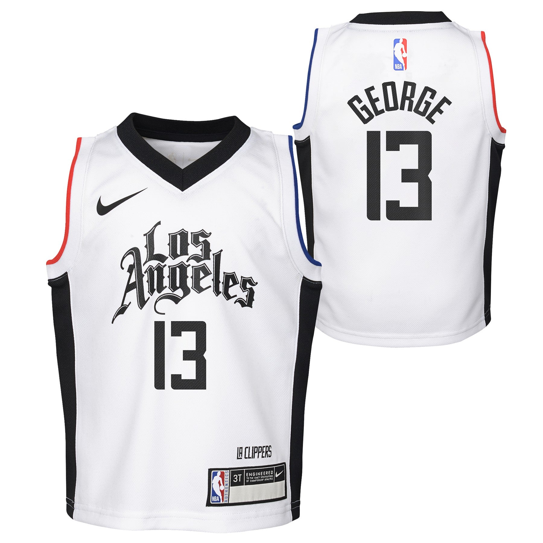 Nike Youth 2021-22 City Edition Los Angeles Clippers Paul George #13 Swingman Jersey - Blue - S - S (Small)