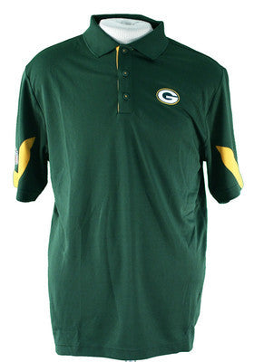 Reebok NFL Football Mens Green Bay Packers Team PlayDry Performance Polo Shirt