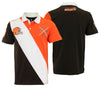 KLEW NFL Men's Clevleland Browns Diagonal Stripe Rugby Polo