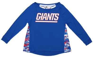 Zubaz Women's NFL New York Giants Racer Back Shirt Top