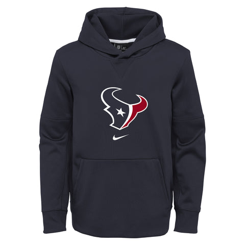 Nike NFL Football Youth Houston Texans Circuit Logo Essential Performance Pullover Hoodie