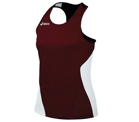 ASICS Women's Wicked Wrestling Singlet, Maroon/White