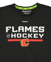 Reebok NHL Youth (8-20) Calgary Flames Playdry Short Sleeve T-Shirt, Black