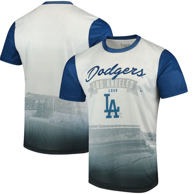 Forever Collectibles MLB Men's Los Angeles Dodgers Outfield Photo Tee
