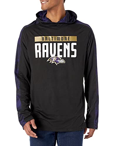 Zubaz NFL Men's Baltimore Ravens Lightweight Elevated Hoodie with Camo Accents