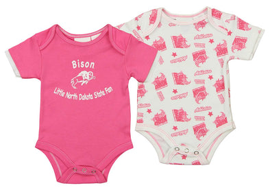 Outerstuff NCAA Infant Girls North Dakota State Little Fan Two Pack Creeper