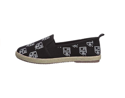 FOCO NHL Women's Los Angeles Kings Espadrille Canvas Slip On Shoe