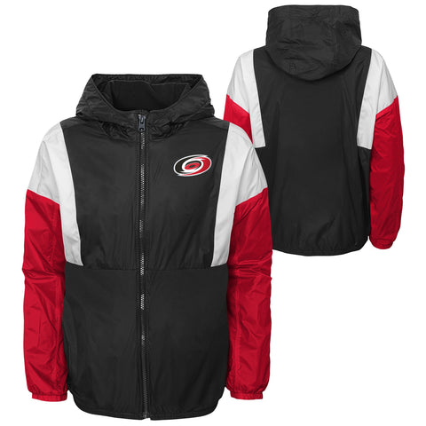 Outerstuff NHL Youth Boys Carolina Hurricanes Stadium Hooded Wind Breaker Jacket