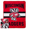 Northwest NCAA Wisconsin Badgers Singular Silk Touch Throw Blanket, 45" x 60"