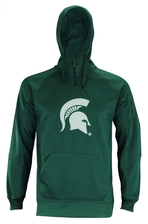 Outerstuff Men's NCAA Michigan State Spartans "Fan Basic" 1/4 Zip Hooded Sweater
