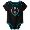 Nike NFL Infant Newborn Jacksonville Jaguars Nostalgic Icon Creeper 3-Pack Set