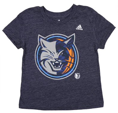 Adidas NBA Youth Girls Charlotte Bobcats Tri-Blend Pattern Logo Tee