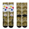 Zubaz By For Bare Feet NFL Adults Unisex Pittsburgh Steelers Zubified Dress Socks, Large