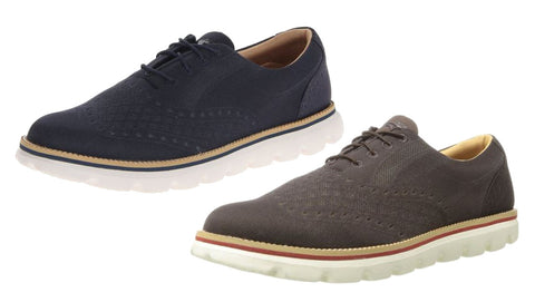 Skechers Men's Quarterdeck Casual Oxfords Walking Shoes - Navy and Brown