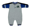 Minnesota Timberwolves NBA Baby Boys Infants Fleece Coverall, Grey & Blue