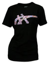Asics Women's Lace Short Sleeve T-Shirt Shirt Top Tee, Black