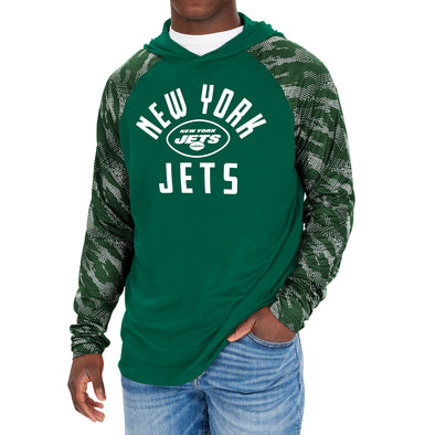 Zubaz NFL Men's New York Jets Viper Print Pullover Hooded Sweatshirt