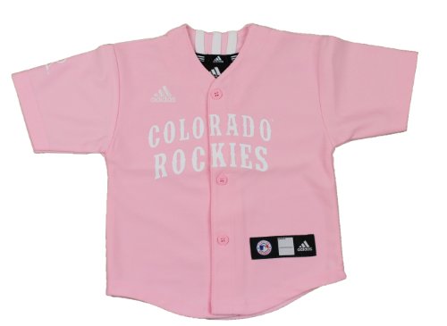 MLB Baseball Colorado Rockies Toddlers Jersey By Adidas, Pink