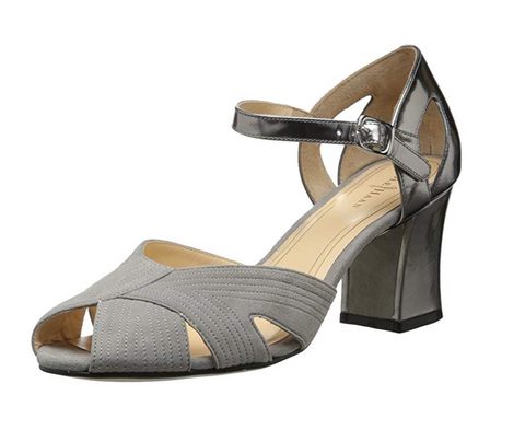 Cole Haan Women's Jovie Low Dress Sandal, Paloma Suede/Armor Specchio