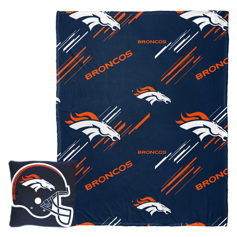 Northwest Denver Broncos NFL "Slashed" Pillow and Throw Blanket 40 x 50 Set