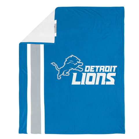 FOCO NFL Detroit Lions Plush Soft Micro Raschel Throw Blanket, 50 x 60
