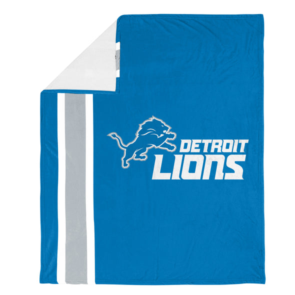 FOCO NFL Detroit Lions Plush Soft Micro Raschel Throw Blanket, 50 x 60