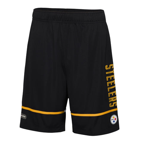 Outerstuff NFL Men's Pittsburgh Steelers Rusher Performance Shorts