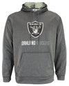 Zubaz NFL Oakland Raiders Men's Heather Grey  Fleece Hoodie