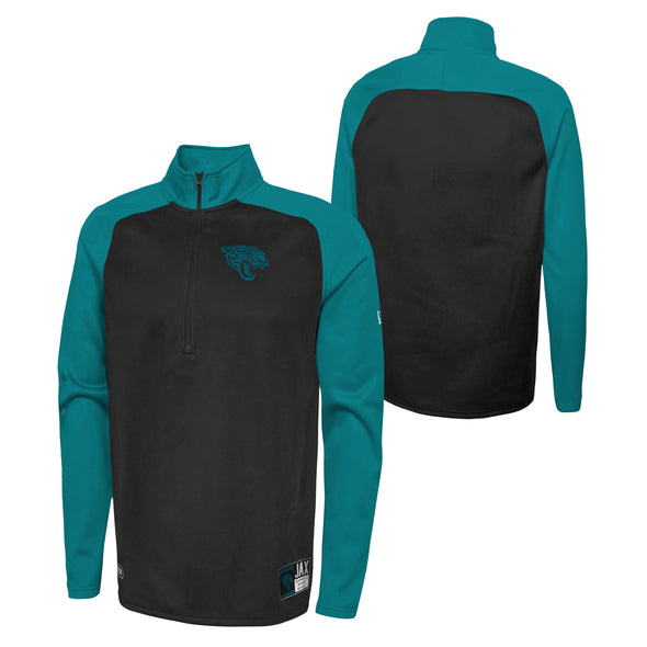 Outerstuff NFL Men's Jacksonville Jaguars O-Line Performance 1/4 Zip Fleece Top