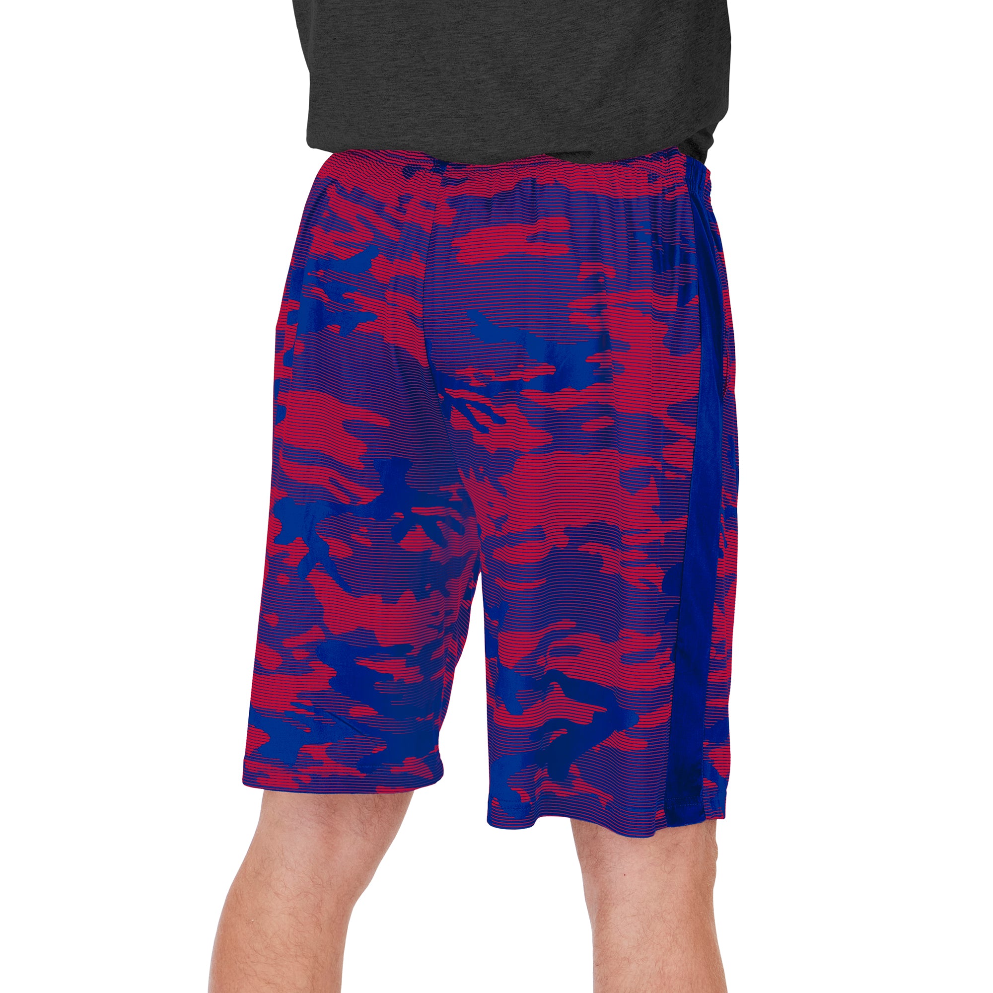 Zubaz Men's NFL Buffalo Bills Lightweight Shorts with Camo Lines