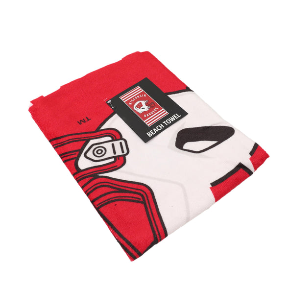 Northwest NCAA Wisconsin Badgers Stripes Beach Towel, 30" x 60"