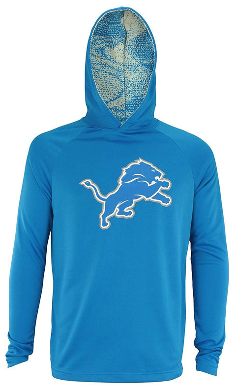 Zubaz NFL Detroit Lions Men's Lightweight  French Terry Hoodie