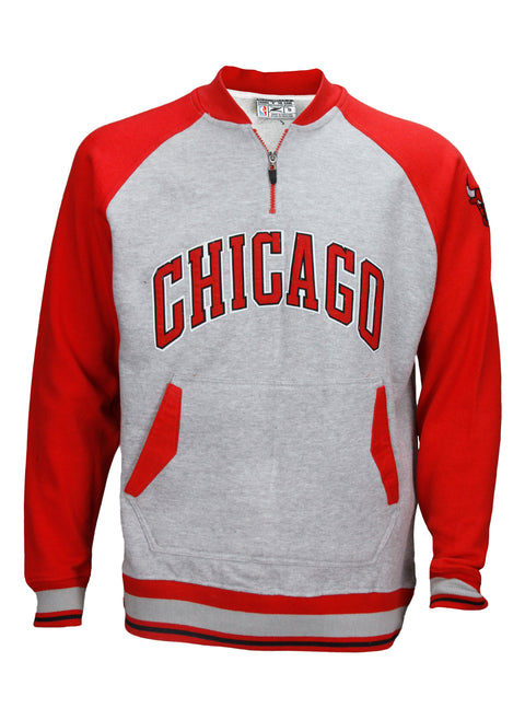 Zipway NBA Basketball Men's Chicago Bulls 1/4 Zip Pullover Sweatshirt