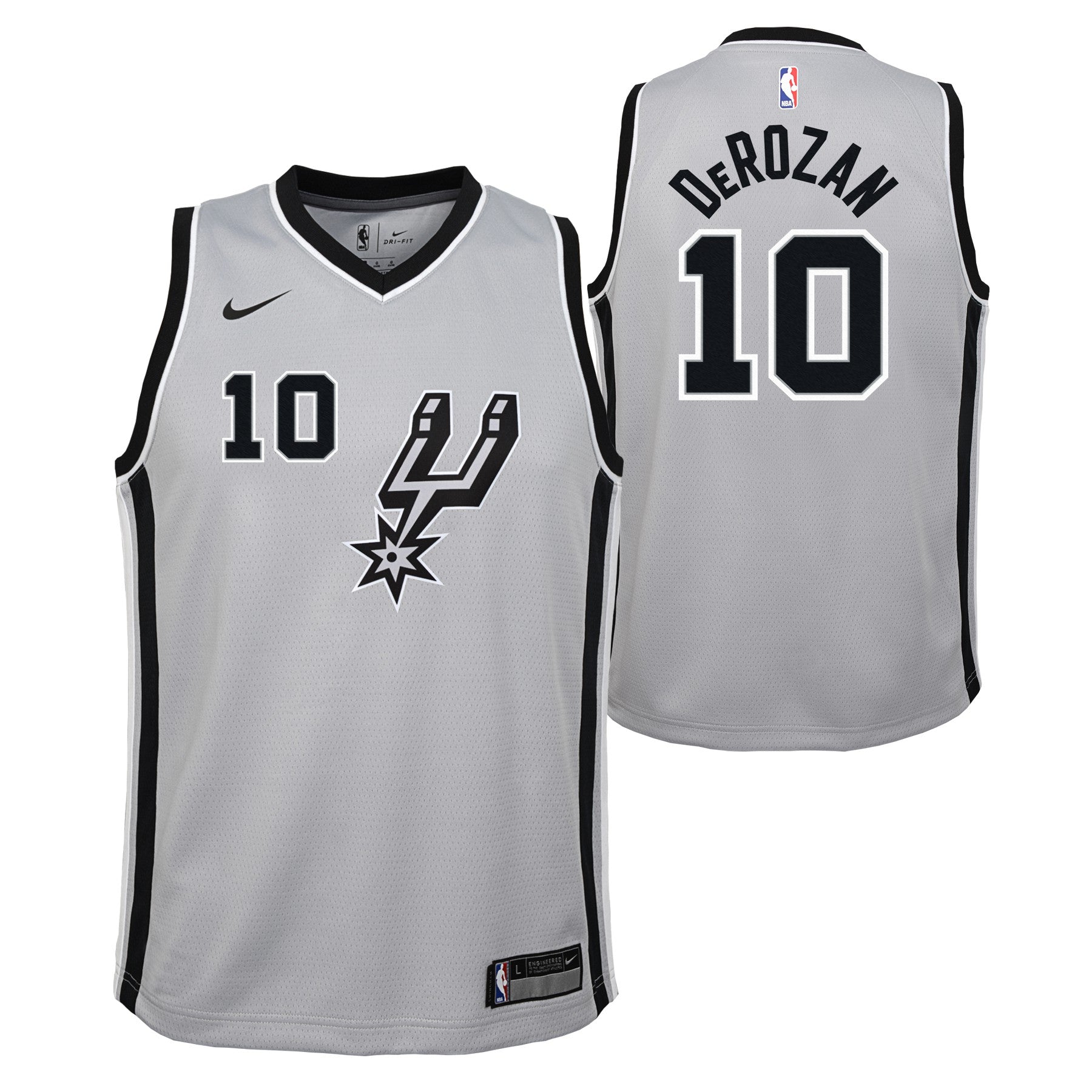 お手軽価格で贈りやすい Derozan Demar Youth NBA Nike San Swingman #10 Spurs Antonio ウェア