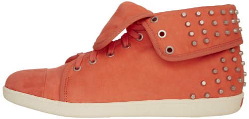 Boutique 9 Katreen Women's Foldover Studded Sneakers Shoes - Medium Orange