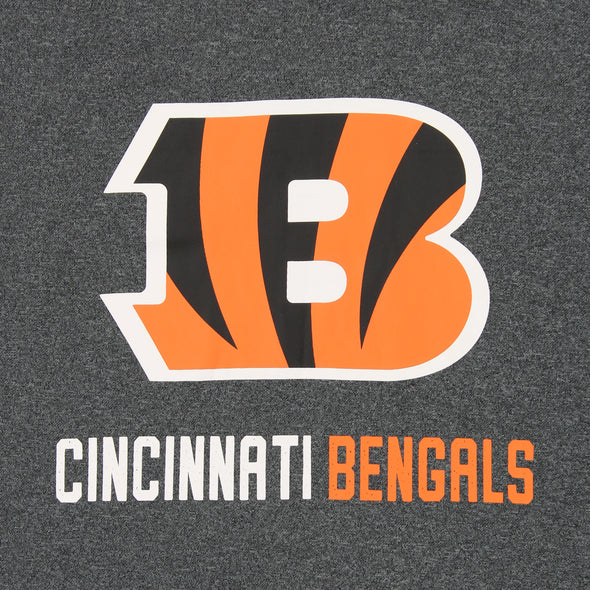Zubaz NFL Cincinnati Bengals Men's Heather Grey Fleece Hoodie