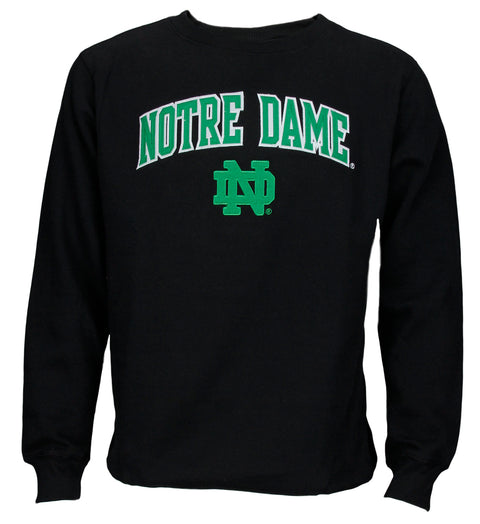 NCAA Men's Notre Dame Fighting Irish Logo Pullover Fleece Crew Sweatshirt