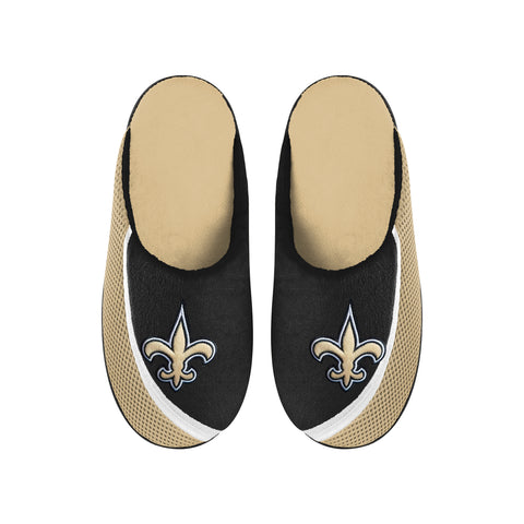 FOCO NFL Men's NFL New Orleans Saints 2022 Big Logo Color Edge Slippers