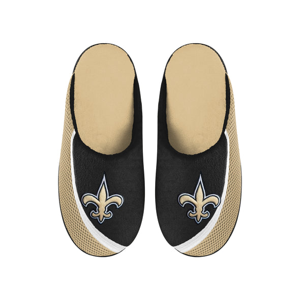 FOCO NFL Men's NFL New Orleans Saints 2022 Big Logo Color Edge Slippers