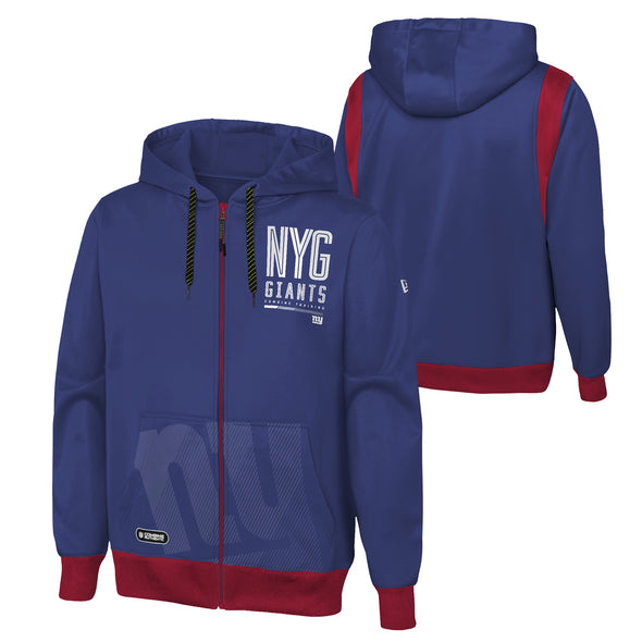 Outerstuff NFL Men's New York Giants 49ers Drop Back Performance Fleece Hoodie