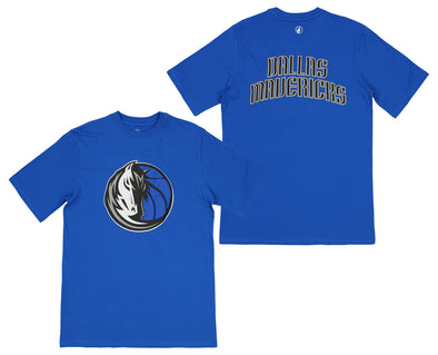 FISLL NBA Men's Dallas Mavericks Team Color, Name and Logo Premium T-Shirt