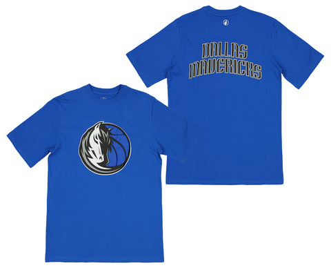 FISLL NBA Men's Dallas Mavericks Team Color, Name and Logo Premium T-Shirt