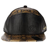 Flat Fitty All F Gold Strapback Cap Hat, Black / Gold, One Size